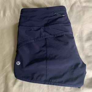 Navy Lululemon Speedup Shorts
